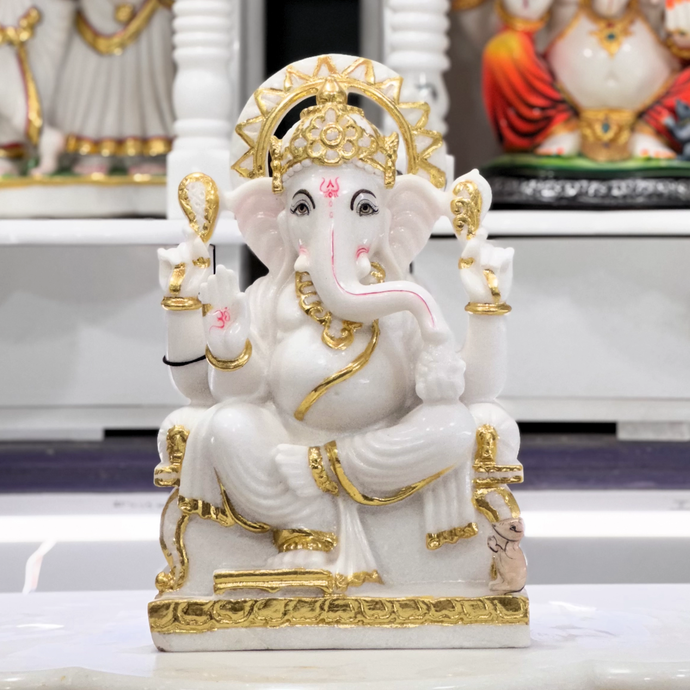 Lord Ganesha Marble Murti