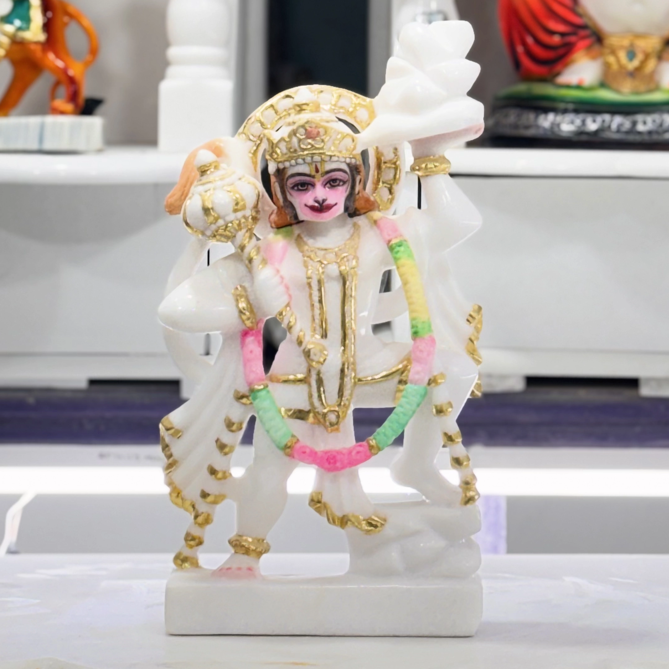 Lord Hanuman, hand-carved in premium Italian marble